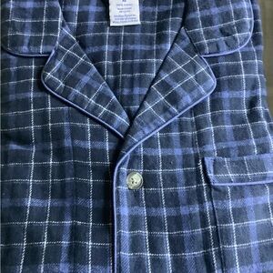 Men's Fruit of the Loom Blue Checkered Flannel Pajama Set-M Brand New!